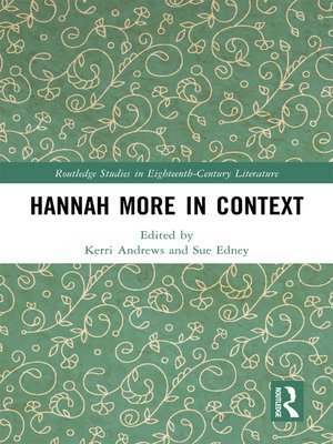 cover image of Hannah More in Context